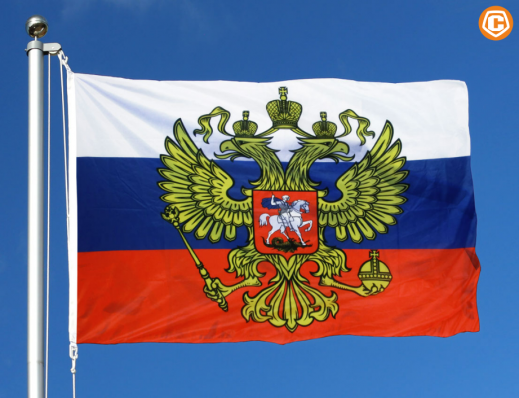 Флаг России с гербом с карабинами