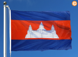 Флаг Камбоджи с карабинами