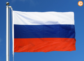 Флаг России с карабинами