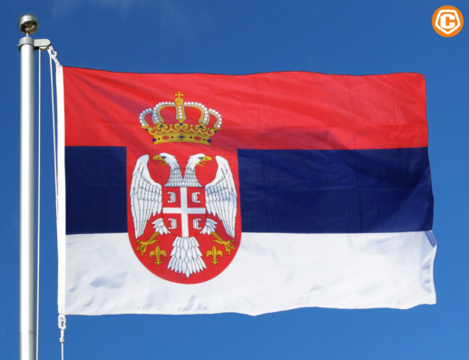 Флаг Сербии с карабинами