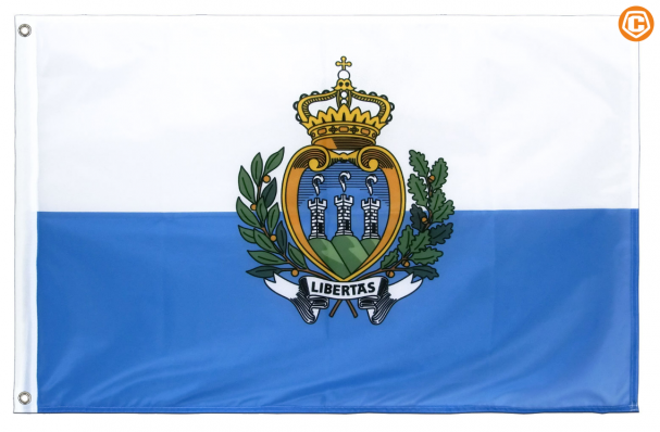 Флаг Сан-Марино 90x135 см с люверсами