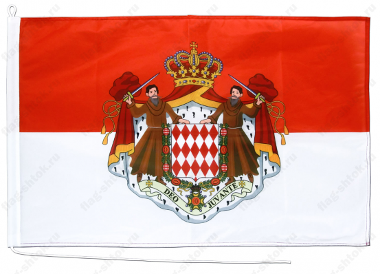 Флаг Монако с гербом на яхту или катер 40x60 см